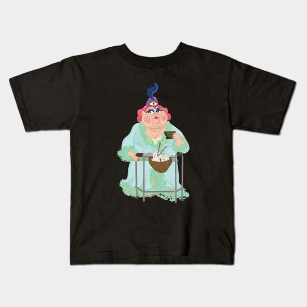 Miss Spink Kids T-Shirt by Frannotated